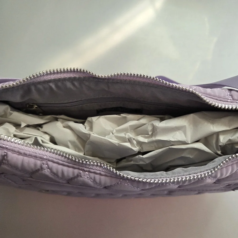 Wild Fable Half Moon Crossbody Bag Womens Lavender Puffy‎ Hearts